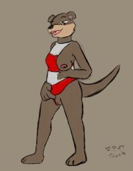 1girls 2d 2d_(artwork) 4_fingers anthro anthro_female anthro_only artist_name blush blush breast_out breast_out_of_clothes breasts broadside_beach brown_background brown_body brown_fur digital_art digital_drawing_(artwork) digital_media_(artwork) female female female_furry female_only full_body fullbody furry furry_female furry_only mammal mustelid musteline nipples no-human no_human no_humans no_shading olive_otter one-piece_swimsuit one-piece_swimsuit_pull one_breast_out one_breast_out_of_clothes one_color_background one_piece_swimsuit only_female only_furry open_mouth otter patreon_request plain_background png pulling_swimsuit pulling_swimsuit_aside pussy request requested shipwrecked_64 showing_breast showing_pussy simple_background sketch sketchy solo solo_female solo_furry standing striped_clothes striped_clothing striped_one-piece_swimsuit striped_swimsuit swimsuit swimwear tail telem two_tone_body two_tone_fur unshaded video_games vulva