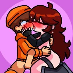 agent_gf_(friday_night_funkin) auburn_hair cheating cheating_(relationship) cheating_female cheating_girlfriend fnf fnf_mods friday_night_funkin girlfriend_(friday_night_funkin) naranjito_chuy naranjitochuy netorare ntr self_insert youtube_hispanic youtuber_hispanic