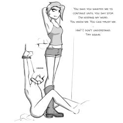 ballbusting bondage cbt celera_prime chains cock_and_ball_torture female femdom gagged tagme