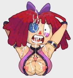 cum glitch_productions paizuri ragatha_(the_amazing_digital_circus) raped the_amazing_digital_circus titjob