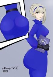 1girls ass ass_focus ass_in_dress big_ass book bottom_heavy breasts bubble_butt clothing dat_ass dress dweezyvox fat_ass female female_only gluteal_fold grey_hair huge_ass large_ass looking_at_viewer merope_(persona) persona persona_5 persona_5:_the_phantom_x png rear_view side_view solo thick_ass thick_thighs wide_hips