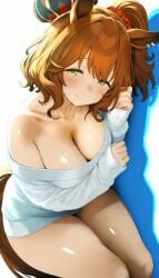 1girls ai_generated animal_ears anthropomorphization artist_request aston_machan_(umamusume) eyes female hair legs skin tagme umamusume umamusume_pretty_derby young