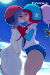 ai_generated animated bonnie_(brawl_stars) female incest janet_(brawl_stars) kissing tagme video