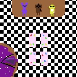 anal animated anthro ass bent_over_table bonnie_(fnaf) bouncing butt_expansion chica_(fnaf) dave_miller_(fnaf) dayshift_at_freddy's duo egg egg_insertion ether_unknown expansion femboy five_nights_at_freddy's freddy_(fnaf) full-length_portrait humanoid lagomorph leporid male male/male mammal portrait purple_guy_(fnaf) rabbit scottgames transformation