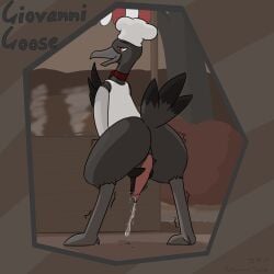 1boy 2d animal_genitalia animal_penis anthro anthro_male anthro_only avian beak beak_open bird bird_legs bottomless bottomless_anthro bottomless_male broadside_beach character_name chef_hat clothed clothes clothing cock cum cum_shot cumming cumming_from_masturbation cumshot dark_grey_body dick digital_drawing_(artwork) digital_media_(artwork) feathers furry furry_male furry_only genitalia genitals giovanni_goose goose gray_body grey_body grey_feathers hat itaku jerking_off jerkingoff jizz jpeg kitchen lifted_tail male male_anthro male_furry male_only masturbating masturbation mouth_opened necktie no-human no_balls no_human no_humans no_testicles only_furry only_male open_mouth partial_nudity partially_clothed penis pink_cock pink_penis reaching_back reaching_between_legs red_eyes red_eyes_male red_necktie semen semi_nude shaded shading shipwrecked_64 shirt simple_shading solo solo_anthro solo_furry solo_male solo_male standing standing_masturbation stroking_cock stroking_penis tail_lift telem three_tone_body tie trembling_legs trembling_lines video_games white_clothes white_clothing white_hat wing_arms wing_hands wings