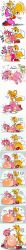 ai_generated amy_rose blowjob comic crying_with_eyes_open cum cum_inside dialogue do_not_do_this_at_home green_eyes inflation pink_fur rape sonic_(series) sucking tails_the_fox yellow_fur