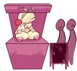 2025 alcremie background big_breasts breasts cream_(diicks) creamy diicks female lactating lactation massive_breasts milk naked naked_female nipples pokemon pokemon_(species) twitter twitter_link winking winking_at_viewer yummy