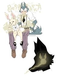 2021 3:4 absurd_res anthro beastars blush canid canine canis detonassion domestic_rabbit duo dwarf_rabbit fart fart_cloud fart_fetish fart_sniffing female haru_(beastars) hi_res lagomorph larger_male legoshi_(beastars) leporid male male/female mammal on_lap oryctolagus rabbit simple_background sitting_on_lap size_difference smaller_female sniffing surprise visible_sniffing white_background wolf