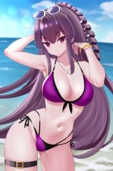 1girls armpit armpit_crease armpit_peek armpits bare_armpits bare_arms bare_belly bare_chest bare_hands bare_hips bare_legs bare_midriff bare_navel bare_shoulders bare_skin bare_thighs beach beatmania beatmania_iidx belly belly_button bemani bewitching_thighs bikini bikini_bottom bikini_only bikini_top blue_background blue_sky bracelet breasts busty busty_female busty_girl child_bearing_hips cleavage closed_mouth_smile clouds coast collarbone curvaceous curvaceous_body curvaceous_female curvaceous_figure curvaceous_hips curvaceous_thighs curvy curvy_body curvy_female curvy_figure curvy_hips curvy_thighs day daylight daytime drill_hair elbows exposed_armpits exposed_arms exposed_belly exposed_chest exposed_hips exposed_legs exposed_midriff exposed_navel exposed_shoulders exposed_skin exposed_thighs eyebrows_visible_through_hair female female_focus female_only fertile_hips fingernails fingers front-tie_bikini front-tie_bikini_top groin hair_between_eyes hairless_armpits halterneck hand_behind_head head_tilt high_resolution highres horizon hourglass_figure large_breasts lean_figure long_hair looking_at_viewer midriff nail_polish nails narrow_waist navel necklace ocean outdoor outdoors outside purple_eyebrows purple_eyes purple_eyes_female purple_fingernails purple_hair purple_hair_female purple_nail_polish purple_nails raimu_(clanberry000) sand sea seaside shaved_armpits shoulders side-tie_bikini sky slender_body slender_waist slim_waist smile smiley_face smiling smiling_at_viewer smirk solo standing string_bikini sunglasses sunglasses_on_head swimsuit swimwear thick_thighs thigh_gap thighband thighs tilted_head umegiri_hifumi upper_body wide_hips