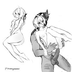 balls big big_balls big_butt big_penis capitano_(genshin_impact) cuntboy cuntboy/male diluc_(genshin_impact) genshin_impact intersex juicy_butt juicy_pussy male penis pussy size_difference yaoi