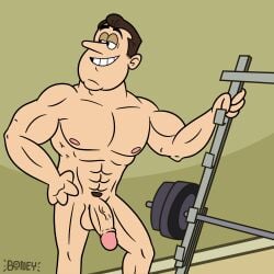 gay gym lance_loud male muscular muscular_male onlyboney solo solo_male standing the_loud_house