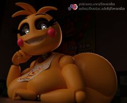 1female 1girls 3d big_ass big_breasts female feversfm five_nights_at_freddy's fnaf solo solo_female toy_chica_(fnaf) toy_chica_(love_taste)