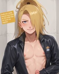 ai_generated ass balls behind_view big_ass big_butt blonde_hair boy deidara female femboy femdom girly goth hard_on human human_male kuk licking light-skinned_femboy light-skinned_male light_skin long_hair looking_at_viewer male male_focus male_only male_prostitute naruto naruto_(series) naruto_shippuden nipples penis presenting prostitution small_penis small_waist smile thick_thighs thighs white_body yaoi