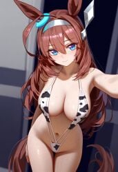 1girls ai_generated animal_ears anthropomorphization artist_request eyes female hair legs mihono_bourbon_(umamusume) skin tagme umamusume umamusume_pretty_derby young