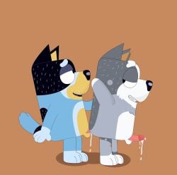anthro balls bandit_heeler bluey_(series) bob_heeler canid canine canis cum domestic_dog father father_and_son hi_res incest male male/male penis sex son wildside_45
