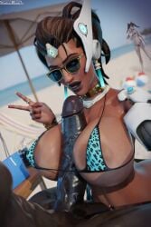 1boy 2025 2girls 3d alternate_body_type alternate_version_available bimbo bimbo_body black_penis breastjob breasts d.va dark-skinned_female dark-skinned_male duo female hana_song indian indian_female interracial male micro_bikini micro_bikini_top outdoor_nudity outdoors overwatch overwatch_2 paizuri penis penis_between_breasts satya_vaswani selfie shadowboxer slut_collar straight straight_sex sunglasses symmetra tagme tinted_eyewear titjob