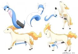 1boy 1girls animal_penis anthro balls ballsack color dratini equine equine_penis erection female horsecock interspecies male nintendo penis penis_in_vagina pokemon ponyta scrotum sex smooth_penis straight testicles toony vaginal_penetration vulva