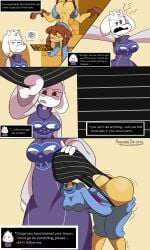 absurd_res anonimop3rson female frisk frisk_(undertale) toby_fox toriel undertale undertale_(series) wedgie wedgie_fetish wedgies wedgietale