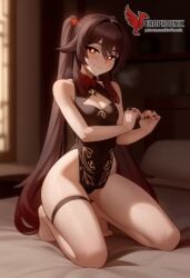 1girls 2d ai_generated ass barefeet big_ass breasts cleavage erophoenix feet female female_focus full_body genshin_impact hu_tao_(genshin_impact) long_hair looking_at_viewer orange_eyes patreon_username small_breasts solo solo_female sweat thick thick_thighs toes uncensored