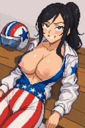 1girls artist_name big_breasts bitmc_ boomer_(papa_louie) clothing female flipline_studios papa_louie pixel_(artwork) pixel_art thick_thighs thighs