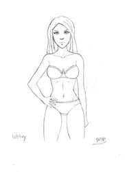 bra female female_only front_view hand_on_hip human iron_man iron_man_armored_adventures marvel monochrome panties solo standing tagme white_background whitney_stane