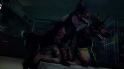 1girls 2animals 2boys 3d anal anal_sex blender blowjob brown_hair canine canine_genitalia canine_penis capcom cerberus_(resident_evil) claire_redfield cum cum_in_ass cum_in_mouth cum_in_pussy darktronicksfm deepthroat face_fucking fellatio female female_penetrated gangbang grabbing_own_breast interspecies long_hair longer_than_one_minute male/female male_penetrating monster open_mouth oral resident_evil_2 resident_evil_2_remake sound spitroast sword_swallowing_position tagme tied_hair tongue_out video white_skin zombie zombie_dog
