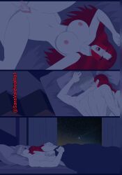 1boy 1girls big_breasts blush comic countryhumans countryhumans_girl penetration penis_in_pussy peru_(countryhumans) red_hair saravaldiviaro1 sleeping south_korea_(countryhumans)