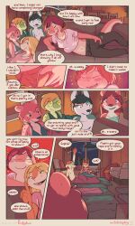 breasts bulge english_text funkybun martin_(funkybun) on_full_display_(funkybun) page_15 rose_(funkybun) sophie_(funkybun)