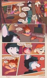 clothed comic embarrassed english_text funkybun on_full_display_(funkybun) page_12 rose_(funkybun)