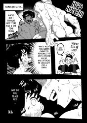 2boys ass bara beard big_dom_small_sub buff butt comic completely_naked completely_nude completely_nude_male delivery_boy delivery_employee dialogue duo english_text larger_male male male/male male_focus male_only naked nude original_character original_characters plucholy text