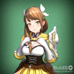 1girls 3d 3d_(artwork) alternate_version_available blobcg brown_hair female female_only fire_emblem fire_emblem_engage goldmary_(fire_emblem) nintendo