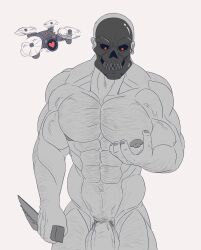 big_balls big_dick big_pecs chromeskull laid_to_rest male masked_male penis slasher solo_male