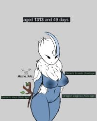 absurd_res anthro big_breasts breasts digital_media_(artwork) female fur genitals head_blade hi_res holding_object holding_stick horn mzzrlaraz nipples nude pussy rimworld simple_background solo stick thick_fur thrumbo_(species)