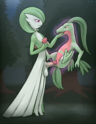 absurd_res andromorph cuntboy digital_media_(artwork) duo feral gardevoir generation_3_pokemon gmad grovyle hi_res intersex intersex/male levitation male nintendo plant pokemon pokemon_(species) psychic pussy standing tree