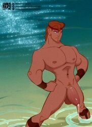 1boy 2023 angry armwear bara big_muscles big_penis blue_eyes bush casual cum cum_drip digital_media_(artwork) disney edit edited edited_screencap frown hands_on_hips headband hercules_(character) hercules_(disney) huge_cock human human_only legwear light-skinned_male light_skin male male_focus male_only male_pubic_hair muscular muscular_male nude orange_hair outdoors outside pleasurepuppynsfw pose posing ppnsfw precum precum_drip pubes pubic_hair screencap screenshot screenshot_edit solo solo_focus solo_male standing tan_body tan_skin thick_penis uncut