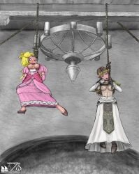 2girls asphyxiation breasts_out death death_battle female female_death female_only guro hanged m0zg mario_(series) multiple_girls noose princess_peach princess_zelda snuff tagme the_legend_of_zelda twilight_princess zelda_(twilight_princess)