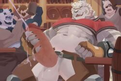 abs anal anthro balls beer biceps big_balls big_penis bodybuilder cum cum_on_penis cumming furry gay grimoire_of_zero huge_balls huge_cock kunn kunn_(artist) male male_focus male_only masturbating masturbation mercenary_(character) mercenary_(zero_kara_hajimeru_mahou_no_sho) muscle muscles muscular muscular_arms muscular_back muscular_legs muscular_male muscular_thighs nipples panting pecs penis public public_masturbation public_nudity public_sex stroking stroking_cock stroking_penis tiger veins white_fur zero_kara_hajimeru_mahou_no_sho