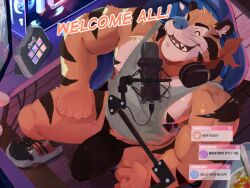 abs anthro biceps bodybuilder furry gay kunn kunn_(artist) livestream male male_focus male_only muscle muscles muscular muscular_arms muscular_ass muscular_back muscular_legs muscular_male muscular_thighs nipples panting pecs tony_the_tiger veins veiny_penis