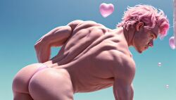 3d 3d_(artwork) actor ass ass back_muscles celebrity gooeyvision harry_styles heart male male_only muscles muscular muscular_male musician real_person valentine's_day