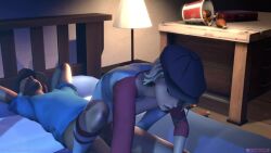 1boy 1girls animated animation bed bed_sheet blonde_hair character_request female femscout hands_behind_head hat human lamp male pale_skin rapetacular reverse_cowgirl_position rough_sex rule_63 scout scout_(team_fortress_2) skinny sound tagme team_fortress_2 vaginal_penetration video