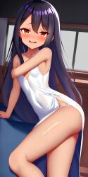 1girls ai_generated black_hair blush breasts brown_eyes clothed clothing dress fangs female female_focus female_only hayase_nagatoro hi_res highres long_hair looking_at_viewer nai_diffusion navel open_mouth pixiz-sama please_don't_bully_me,_nagatoro revealing_clothes simple_background small_breasts smile solo stable_diffusion tan tan-skinned_female tan_body tan_skin tanned tanned_female