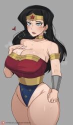 <3 1girls 2023 amazon amazonian big_breasts big_thighs black_hair blue_eyes blush blushing bobtheneet busty cleavage dc dc_comics diana_prince earrings female female_only hand_on_breast hi_res high_resolution highres huge_breasts huge_thighs large_breasts leotard light-skinned_female light_skin long_hair narrow_waist pussy_peek slim_waist small_waist solo solo_female solo_focus star_earrings superhero_costume superheroine sweating sweaty_body thick_thighs thunder_thighs thunderthighs tiara tight_clothing tight_leotard voluptuous voluptuous_female wide_hips wonder_woman wonder_woman_(series)