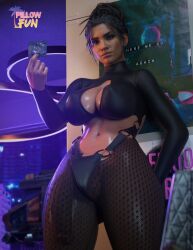 1futa 1girls 3d afro-native athletic athletic_female big_breasts breasts brown_body brown_skin bulge busty cd_projekt_red chest cleavage condom curvaceous curvy curvy_figure cyberpunk cyberpunk_(series) cyberpunk_2077 digital_media_(artwork) eyebrows eyelashes eyes female female_focus female_only fishnets fit fit_female futa futa_only futanari hair hips hourglass_figure huge_breasts human large_breasts legs light-skinned_female light_brown_body light_skin lips lower_body mature mature_female panam_palmer pillowfun thick thick_legs thick_thighs thighs top_heavy upper_body voluptuous waist wide_hips