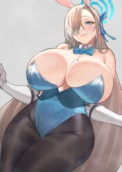 1girls asuna_(blue_archive) asuna_(bunny)_(blue_archive) blonde_hair blood_hood blue_archive blue_eyes breasts bunny_ears bunny_girl bunnysuit cleavage curvaceous curvy curvy_body curvy_female curvy_figure female huge_breasts large_breasts long_hair milf mole mole_on_breast seductive seductive_smile smile smiling smiling_at_viewer thick_thighs thighs voluptuous wide_hips