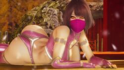 1girls 3d big_ass female female_only mask mileena mortal_kombat mortal_kombat_11 netherrealm_studios self_upload solo spicyhawpuh thicc-verse