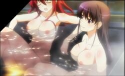 2girls bathing female female_only grisaia_no_kajitsu multiple_girls sakaki_yumiko stitched suou_amane