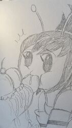 4n0nr4nd0m bee_girl black_hair cherry chibi clothed cum dick electronic_arts fellatio food food_play hand_drawn ice_cream long_penis mouthful mysims oral pencil_(artwork) penis roxie_road short_hair shortstack spiky_hair stripes surprised video_games whipped_cream