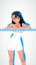 1girls 3d black_hair breasts brown_eyes clothed clothing cricgck earrings female female_focus female_only hayase_nagatoro hi_res highres long_hair looking_at_viewer please_don't_bully_me,_nagatoro pose revealing_clothes simple_background small_breasts smile solo tan tan-skinned_female tan_body tan_skin tanline tanned tanned_female white_background