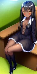 1girls ai_generated black_hair blush breasts brown_eyes clothed clothing dress female female_focus female_only hayase_nagatoro hi_res high_heels highres legwear long_hair looking_at_viewer nai_diffusion pixiz-sama please_don't_bully_me,_nagatoro revealing_clothes simple_background small_breasts smile solo stable_diffusion tan tan-skinned_female tan_body tan_skin tanned tanned_female