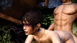 3d alistair_theirin doggy_style dragon_age dragon_age_origins female from_behind male/female morrigan_(dragon_age)